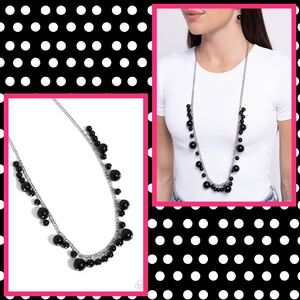 2/$10 Paparazzi Theres Always Room At The Top - Long Black Necklace